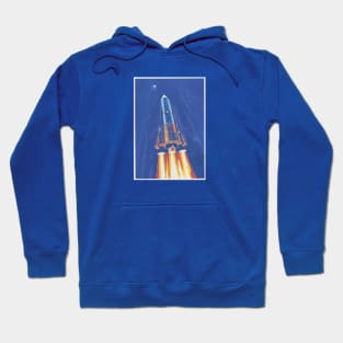 Retro moon rocket Hoodie